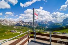 Seilbahn St. Ulrich - Furnes - Seceda: Panoramaterrasse Bergstation